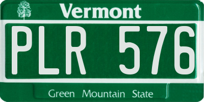 VT license plate PLR576