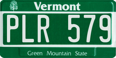VT license plate PLR579