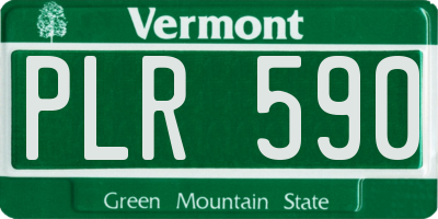 VT license plate PLR590