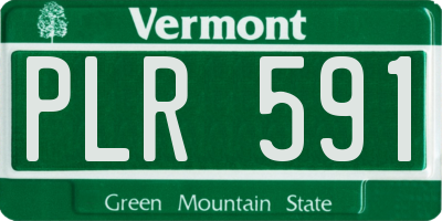 VT license plate PLR591