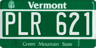 VT license plate PLR621
