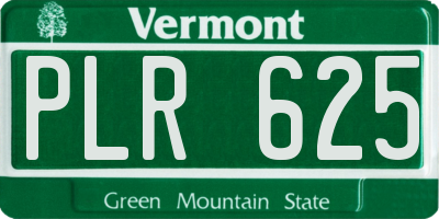 VT license plate PLR625