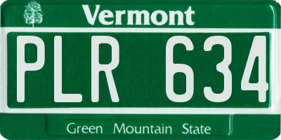 VT license plate PLR634