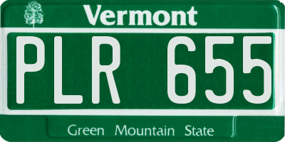 VT license plate PLR655