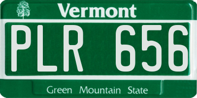 VT license plate PLR656