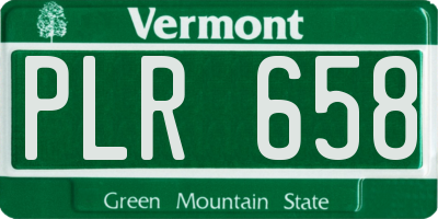 VT license plate PLR658