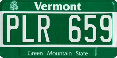 VT license plate PLR659