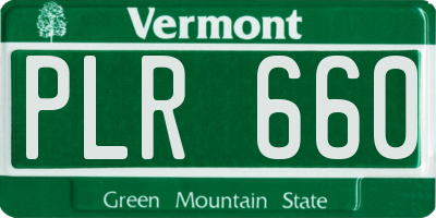 VT license plate PLR660