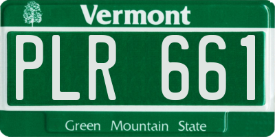 VT license plate PLR661