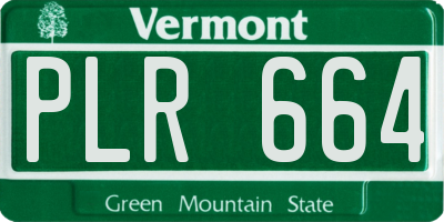 VT license plate PLR664