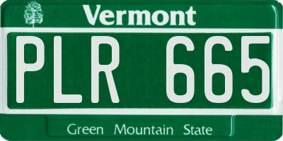 VT license plate PLR665