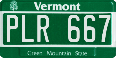 VT license plate PLR667