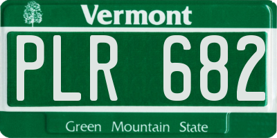 VT license plate PLR682