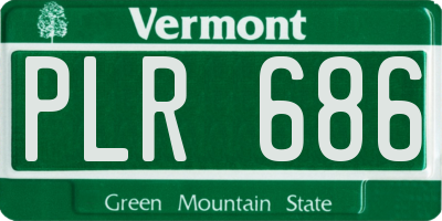 VT license plate PLR686