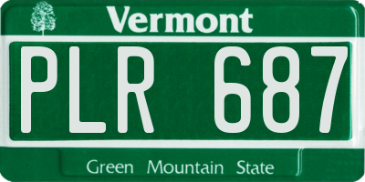 VT license plate PLR687