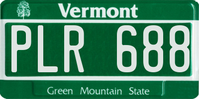 VT license plate PLR688