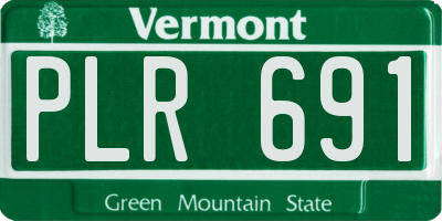 VT license plate PLR691