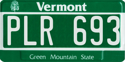 VT license plate PLR693
