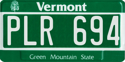 VT license plate PLR694