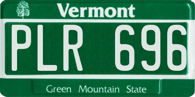 VT license plate PLR696