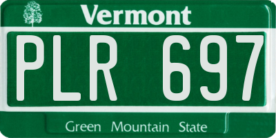 VT license plate PLR697