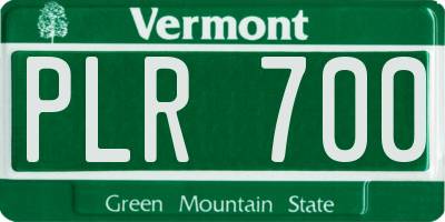 VT license plate PLR700