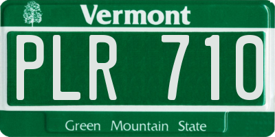 VT license plate PLR710