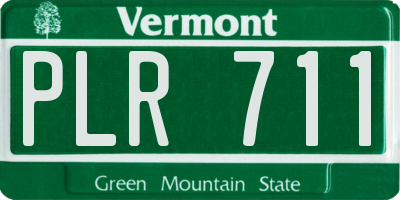 VT license plate PLR711