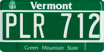 VT license plate PLR712
