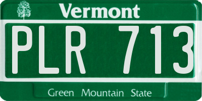 VT license plate PLR713