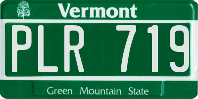 VT license plate PLR719