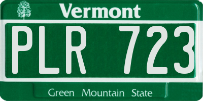 VT license plate PLR723