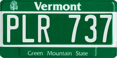VT license plate PLR737