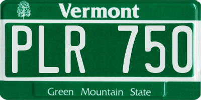 VT license plate PLR750
