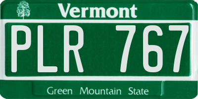 VT license plate PLR767
