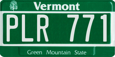 VT license plate PLR771