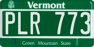 VT license plate PLR773