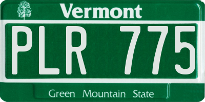 VT license plate PLR775