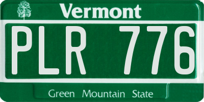 VT license plate PLR776