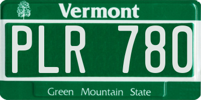 VT license plate PLR780