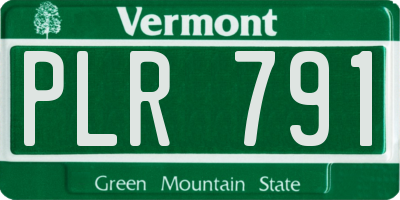 VT license plate PLR791