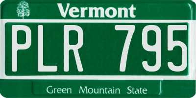 VT license plate PLR795
