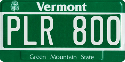VT license plate PLR800
