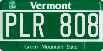 VT license plate PLR808