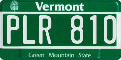 VT license plate PLR810