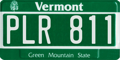VT license plate PLR811
