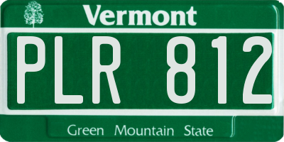 VT license plate PLR812