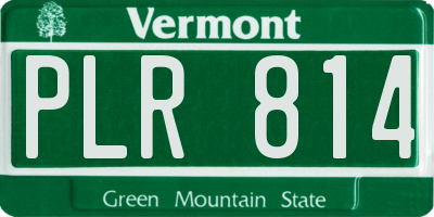 VT license plate PLR814
