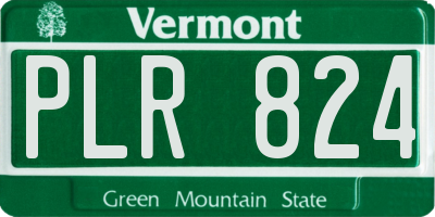 VT license plate PLR824