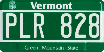 VT license plate PLR828